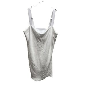 R+A White Sleeveless Blouse Strap New Zip S Cutout Cowl Neck Lined Women